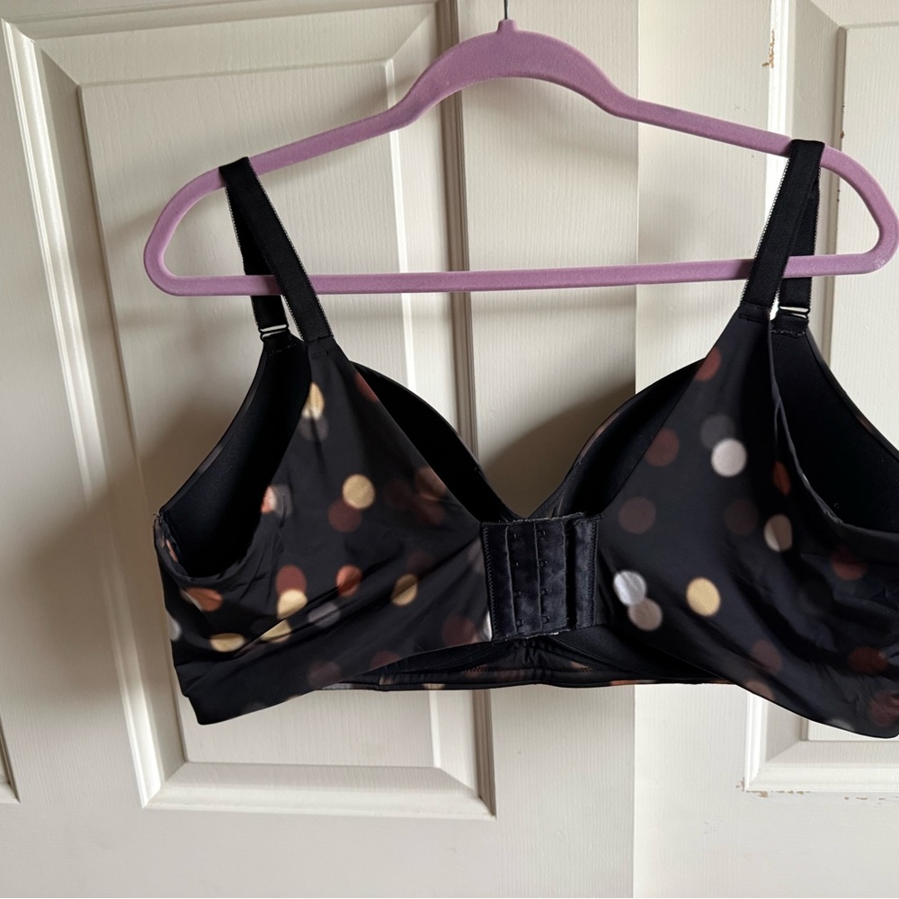 Torrid Curve Black, Brown, White Polka Dot Bra Size 44DD - Picture 5 of 7